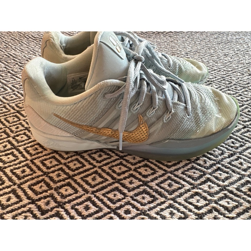 Nike Sabrina 1 Magnetic Kids Basketball Shoes Light Blue Gold Size 6.5Y